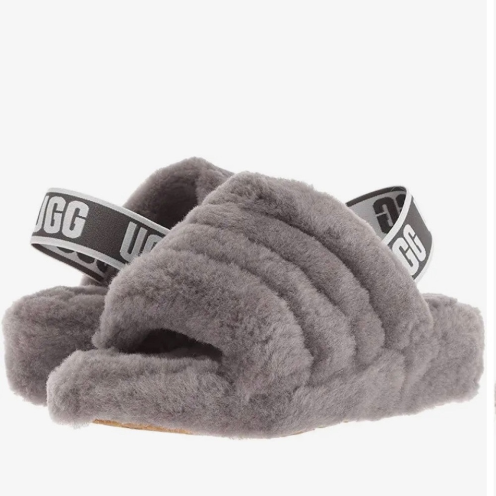 Light grey ugg slides